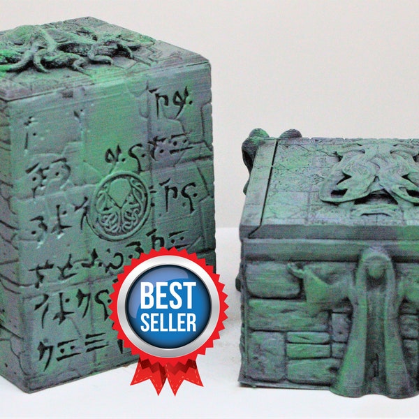 FATBACK COMMANDER EDITION Cthulhu Deck/Dice Box Combo | Magic the Gathering Deck Box | Personalized Trading Card Game Box | Dice Box