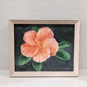 Watercolor Hibiscus Art Print Tropical Floral Wall Art Hibiscus Wall Art Tropical Flower Wall Decor Hawaii Hibiscus Art Floral Home Decor