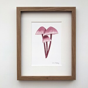 Bleeding Mycena Mushroom Wall Decor Aesthetic Mushroom Art For Living Room Cottagecore Mushroom Gifts