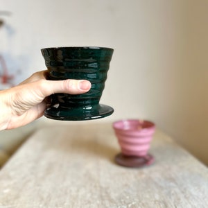 Coffee pour over V60 coffee dripper Coffee lover gift Handmade coffee dripper Ceramic pour over image 5