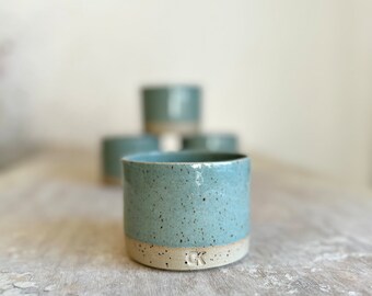 Turquoise handmade cup - Morning coffee cup - Ceramic coffee cup - Anniversary gift - Birthday gift - Coffee lover gift