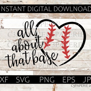 Softball Svg, Sassy Softball Eps, All about that Base Dxf, Cut Datei Cricut, Silhouette, Softball Team, Digital Download, Girls Baseball