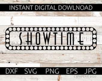 Film Svg, Showtime Epx, Filmkväll Dxf, Teater Png Jpg, Kommersiellt bruk, Digital nedladdning, Klippfil, Siluett, Cricut, Vektor