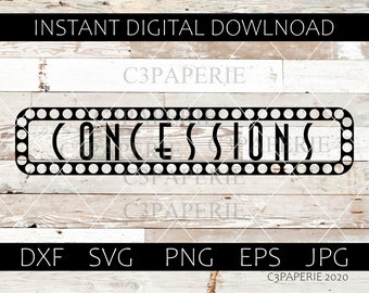 Medgivanden Svg, Förfriskningar Eps, Snackbar Dxf, Kommersiellt Bruk, Klippfil för Cricut, Silhuett, Clip Art Vektor, Png Jpg, Biofilm