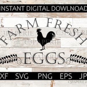 Farm Fresh Eggs Svg, Eggs Dxf, Country Eps, Commercial Use, Cut file for Cricut, Chicken Svg, Farmhouse Png, Vintage Sign, Kitchen, Vector