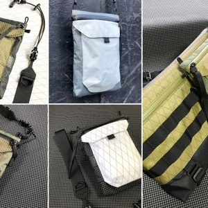 Sac à bandoulière, sac messager, techwear, sacoche, sac EDC, sac de banlieue, sac de vélo, Xpac, sac pour appareil photo, sac pour téléphone, étui pour téléphone, fermoir magnétique image 4