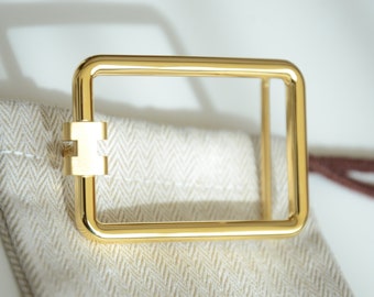 Super Rare 38mm Belt Buckle GOLD with pouch Fibbia Schnalle Boucle ceinture Luxury Belt Buckle Gift