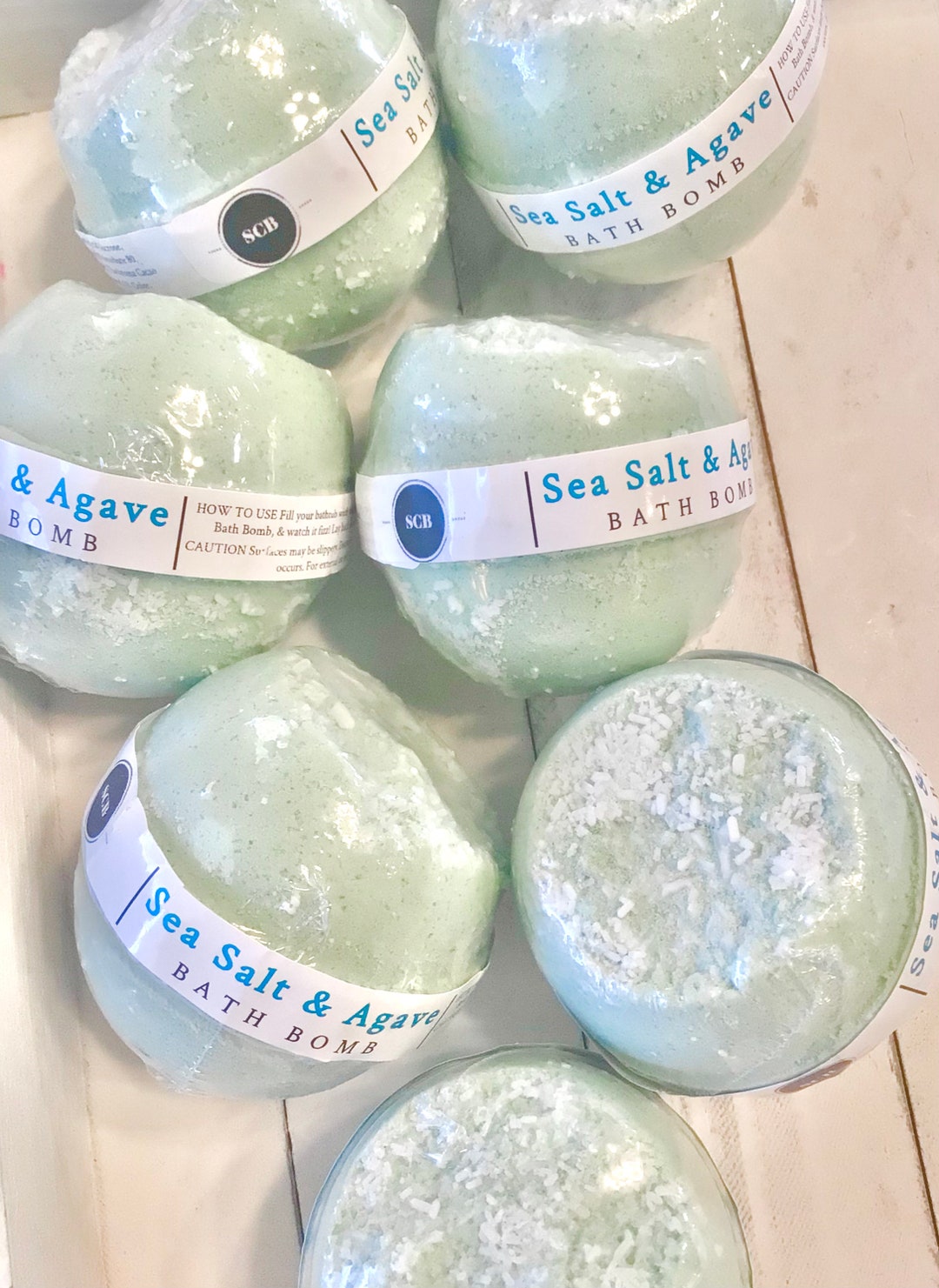 Sea Salt & Agave Bath Bomb/ Bath Fizzy/ Bath Bombs/ Sea Salt Etsy
