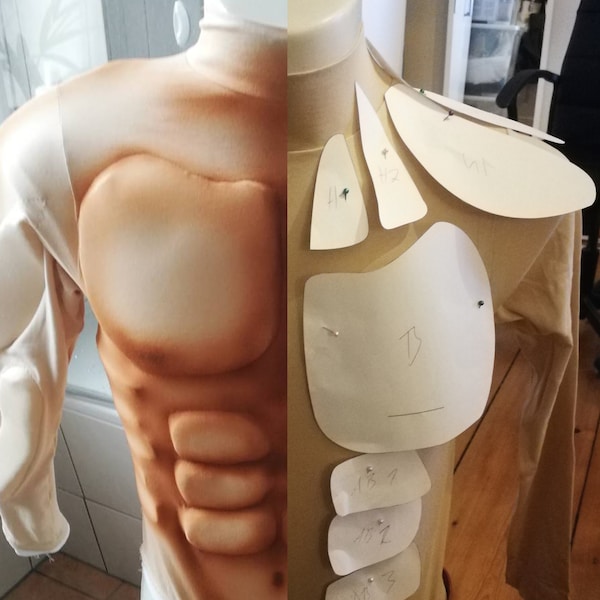 guide and pattern to make your own upper body muscle suit