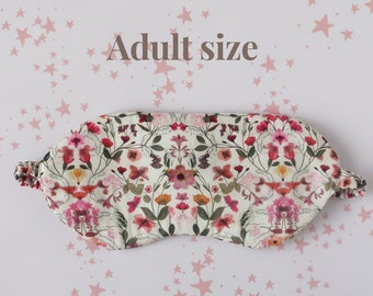 pretty sleep mask, womens sleep mask,  liberty London eye mask, bridesmaid gift, relaxation gift, valentines  gift for her