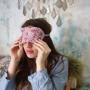 Eye mask in liberty of London fabric, bridesmaid gift, sleep mask, christmas eve box,  womens stocking filler, gift for her, Christmas gift