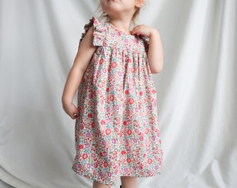 Liberty of London girls dress, floral toddler dress, baby girl clothes, summer dress , bridesmaids dress, girls liberty dress