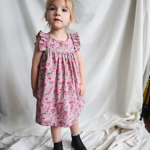 Liberty of London girls dress, floral toddler dress, baby dress,, flower girl dress , bridesmaids dress, girls liberty dress