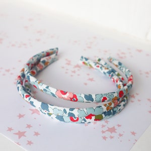 liberty Alice band, accesorios para el cabello para niñas, liberty London girls head bands, tela cubierta de la banda para el cabello, regalo para niñas, liberty betsy