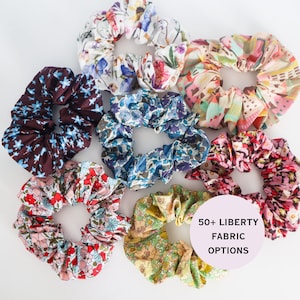 liberty london hair scrunchie, women&#39;s hair scrunchy, hair accessories, oversized hair scrunch, hair tie, gift for her, liberty fabric