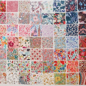 40 Liberty London Fabric Squares, 2.5 Inch Quilting squares, gift for craft lovers