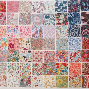 40 liberty quilting squares, liberty fabric square, patchwork squares, 2.5 inch fabric squares,liberty quilting, liberty scraps, crafty gift