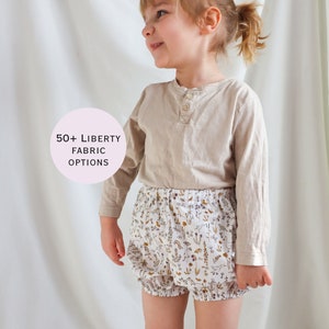 Liberty girls bloomers, baby bloomers,  baby shower gift young girl bloomers, toddler shorts, summer bloomers, nappy cover cake smash outfit