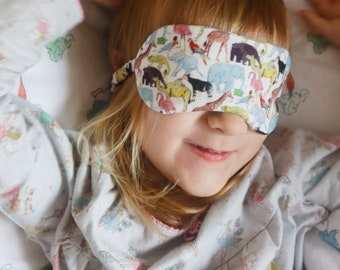 kids eye mask, child&#39;s sleep mask, liberty sleep mask, liberty fabric, gift for boys, kids bedtime, sleep well gift, sleepover