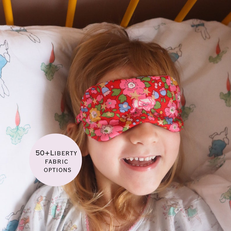 Children's liberty sleep mask, kids eye mask, sleepover gifts, gift for girls, gift for boys, children's sleepwear, image 1