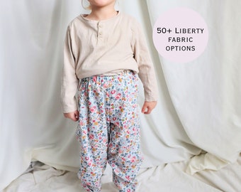 Liberty London girls trousers, betsy liberty London, baby trousers, gift for girls, baby shower gift, liberty girl