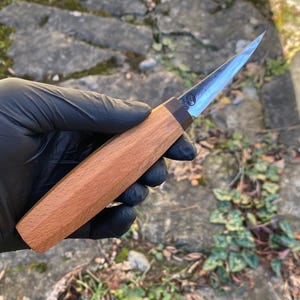 Coltello Sloyd 65 mm, coltello per intaglio del legno, coltello per intaglio di cucchiai, coltello Puukko, coltello Kuksa, utensile per intaglio del legno, coltello per intaglio