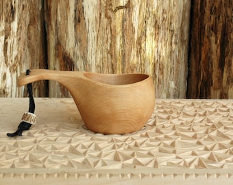 Scandinavian Kuksa 180ml, Hand Carved Cup, Wooden Mug, Camping Gear, Coffee Cup, Bushcraft Kuksa, Guksi, Kuksa Cup