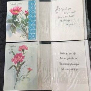 Cartes de remerciement vintage