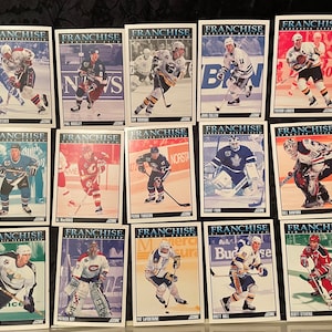 Score 1992 Cartes de hockey de franchise en parfait état