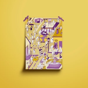 Kunstdruck A3 'Wimmelbild Nr. 1'