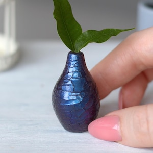 1:6 miniature fake vase for dollhouse, Polymer clay vase for 1/6 scale doll,Miniature dollhouse props, Doll accessories, Doll interior decor