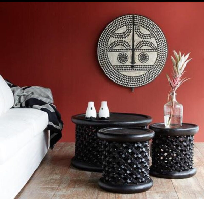 Modern End Tables African Coffee Table Wood Center Table Etsy