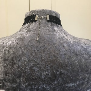 BLACK lace choker. With diamante detail. Gothic fetish. image 4
