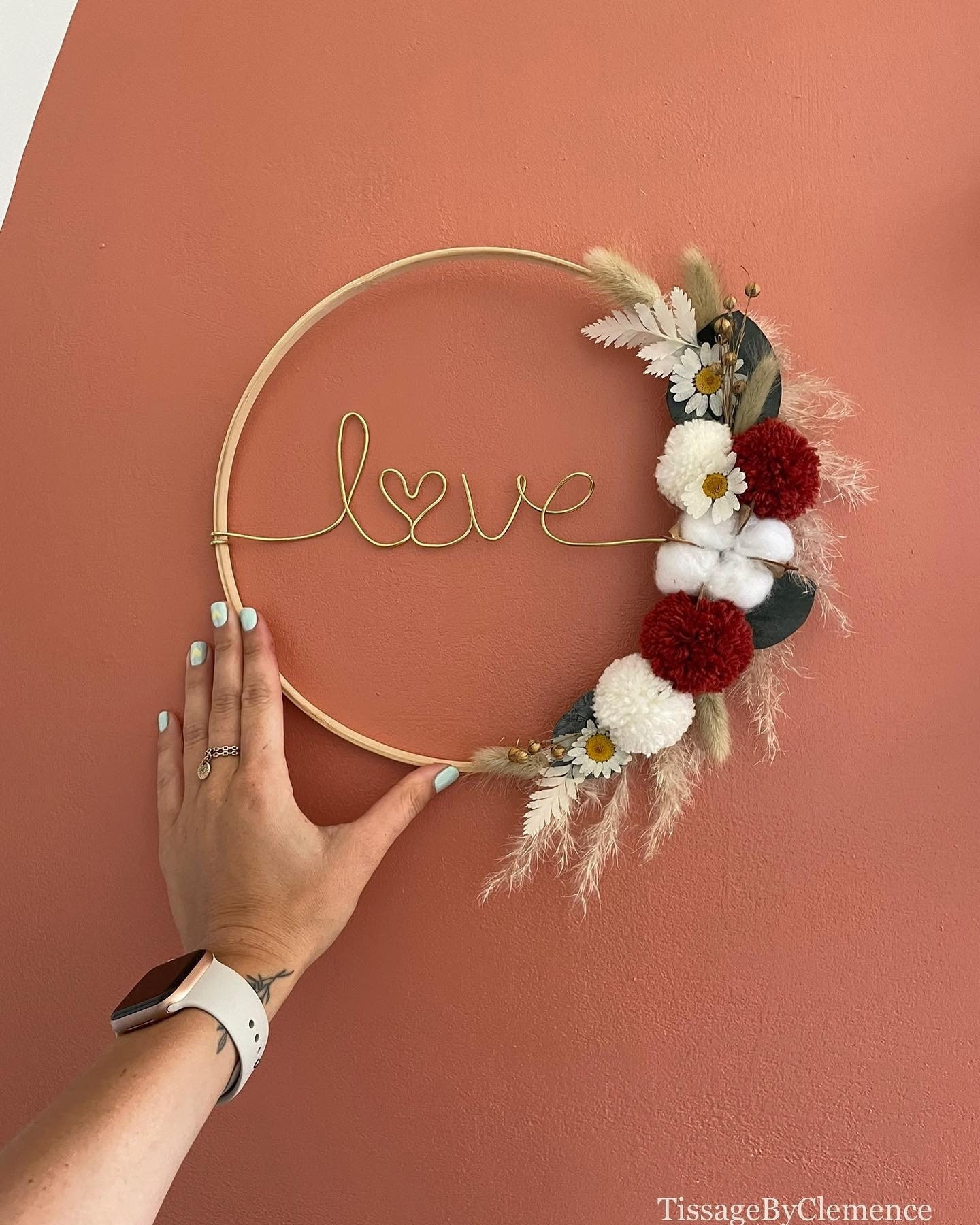 Couronne de Fleurs Séchées Personnalisée