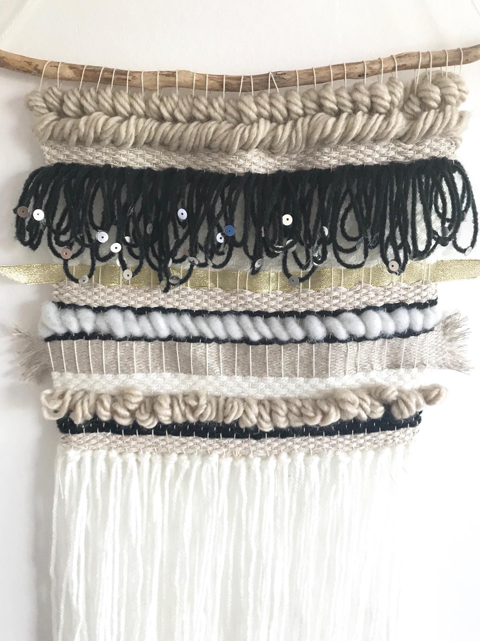 Tissage Mural Berbère | Wall Hanging/Tapisserie Moderne Tenture Décoration Murale/ Macramé