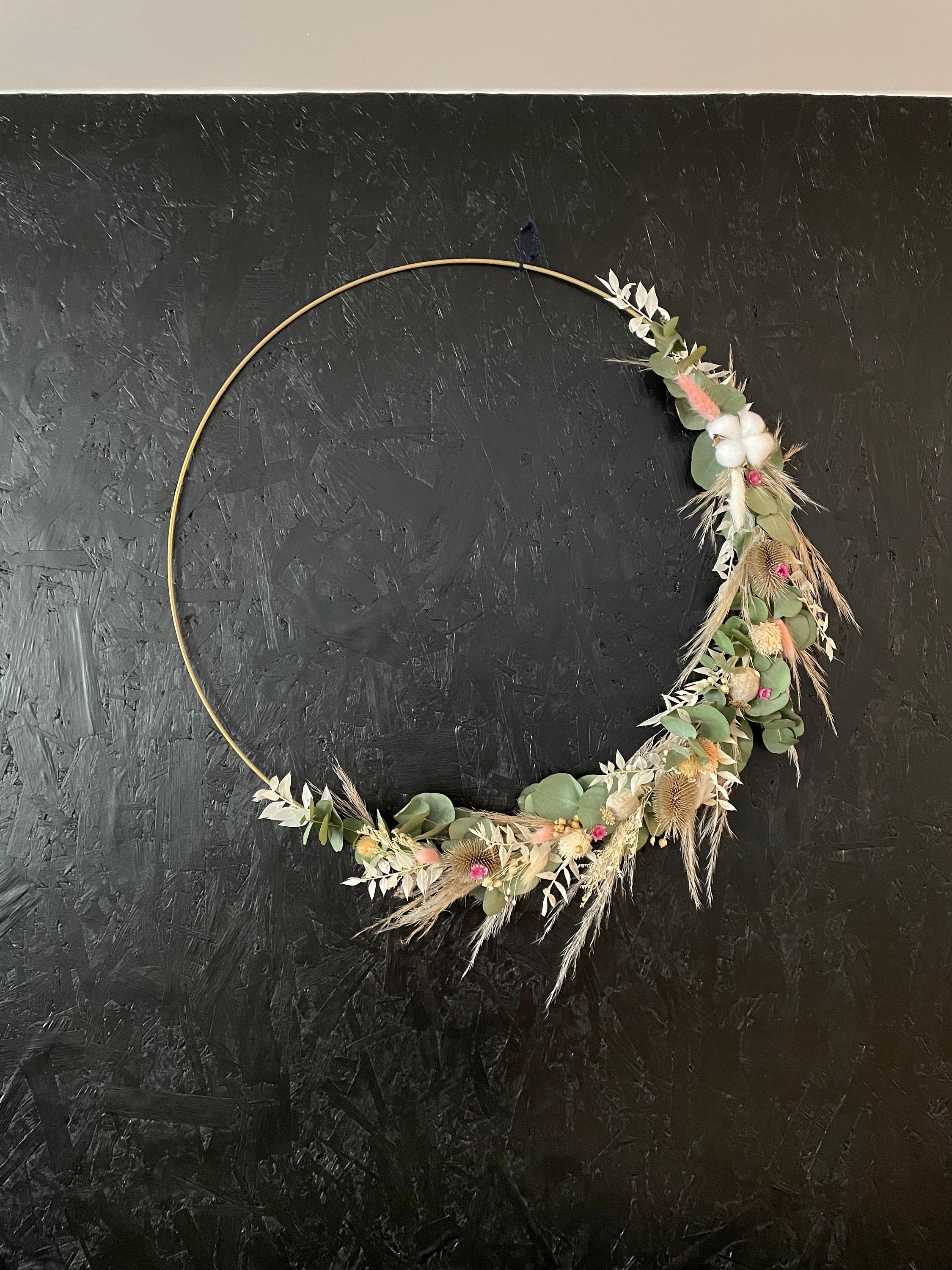 Couronne de Fleurs Séchées Personnalisée Clara