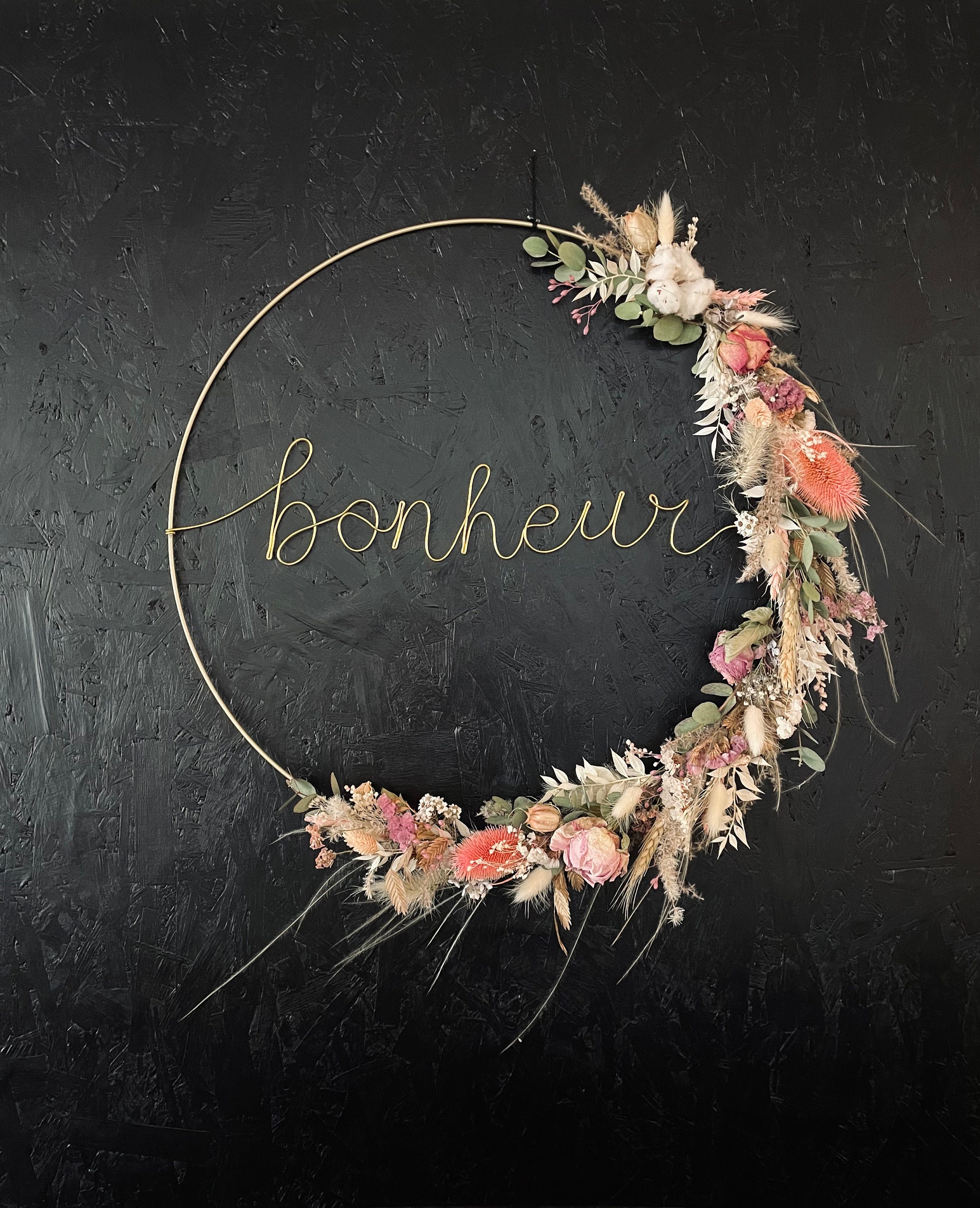 Couronne de Fleurs Séchées Personnalisée Julia