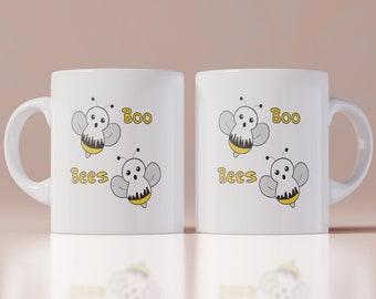 Custome Boo Bees Mug Gift - Bee Mug - Cute Mug Gift - Save The Bees - Funny Gift - Spooky Gift