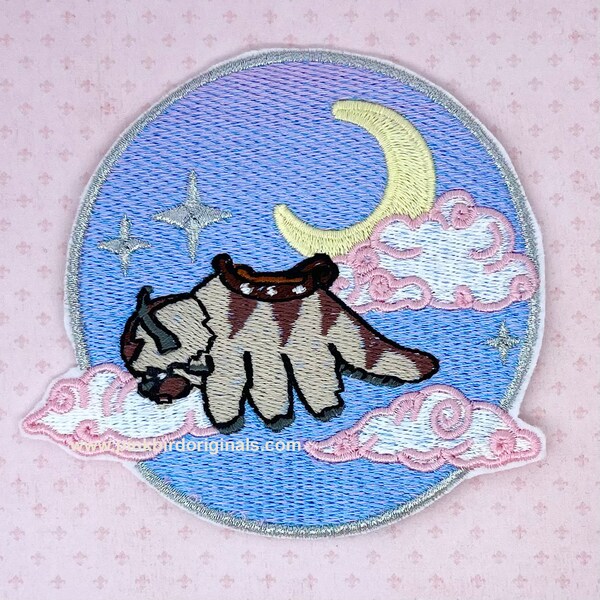 Atla Avatar The Last Air Bender Legend of Aang Inspired Twilight Appa Iron On Embroidery Patch