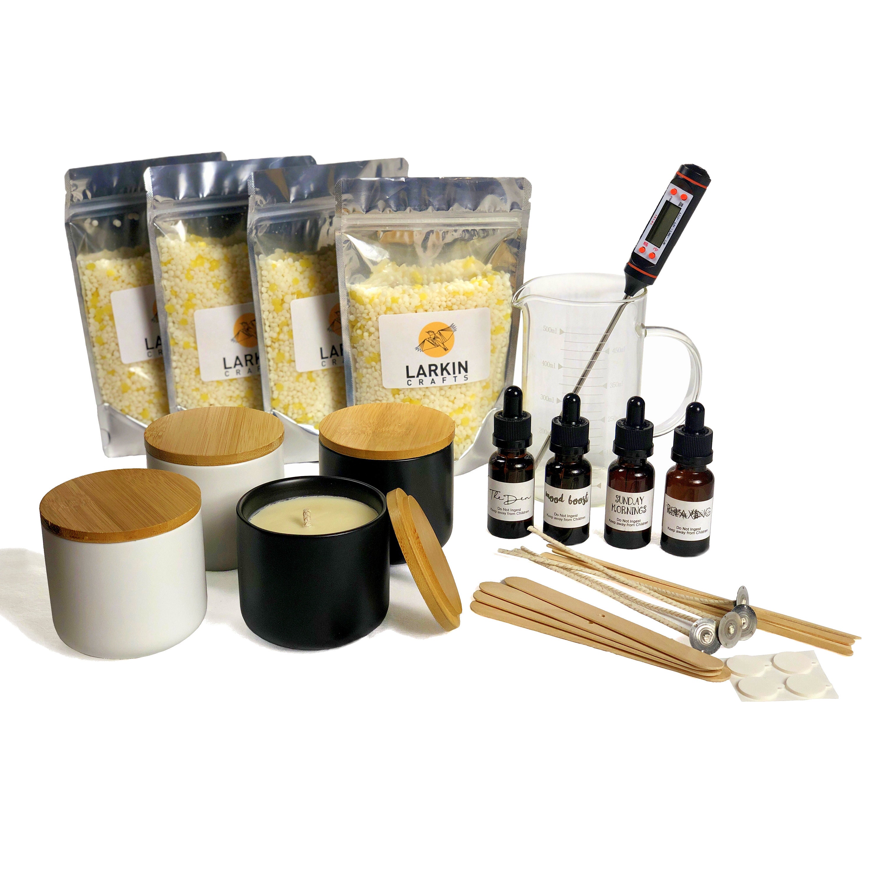 We Make Candle Kit Complete DIY Beginner Set ,soy Wax With 6 Rich