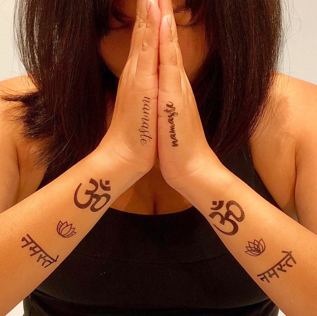 Namaste Tattoo Collection | Spiritual set of 12 temporary ...