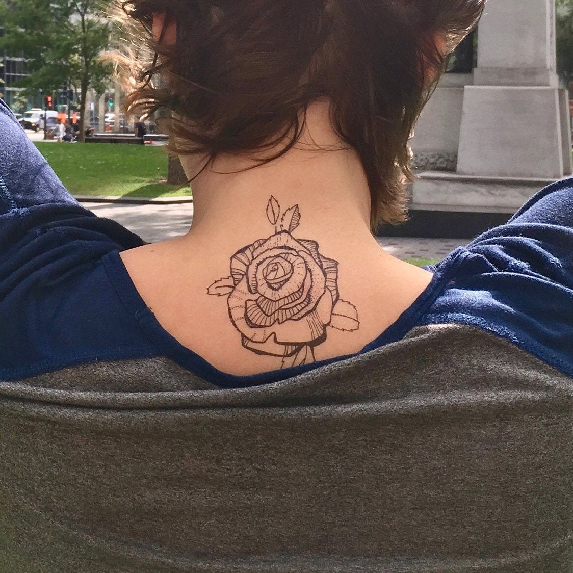 Black Floral Tattoo Gardenia Hand-drawn Flower Temporary - Etsy Sweden Black Floral Tattoo Gardenia Hand-drawn Flower Temporary - Etsy Sweden