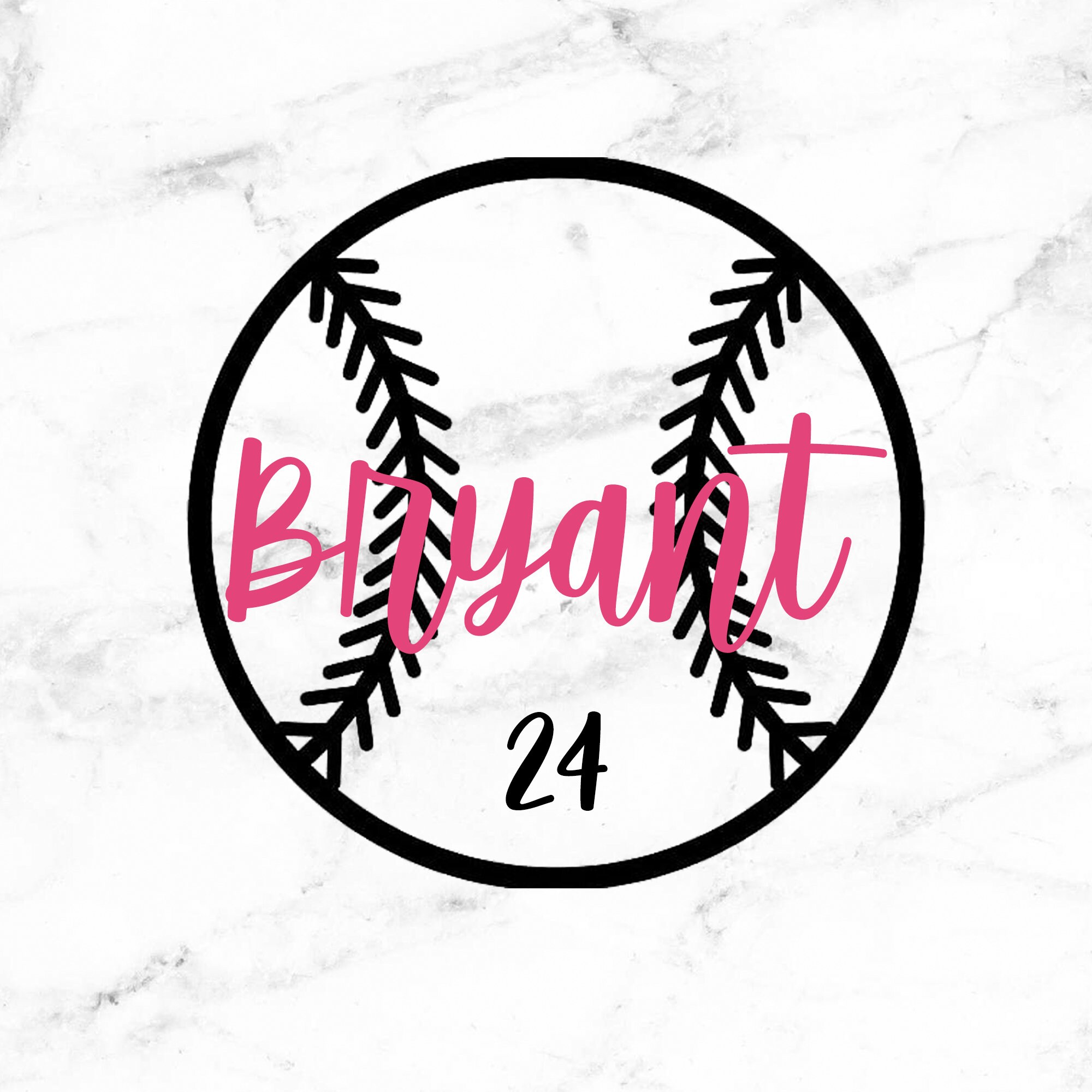 VINYL DECAL // Softball Vinyl Decal // Softball Vinyl Sticker Etsy