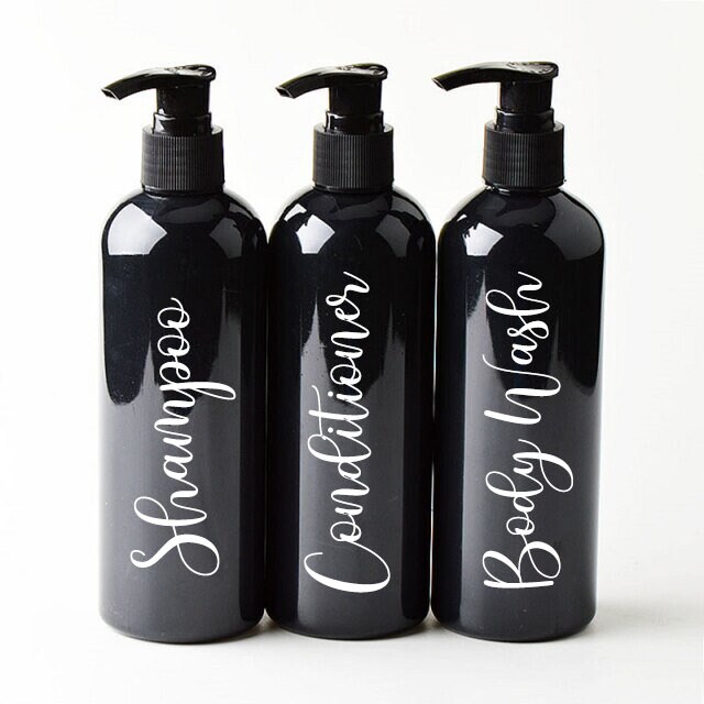 VINYL AUFKLEBER / Shampoo Conditioner Body Wash Labels / | Etsy