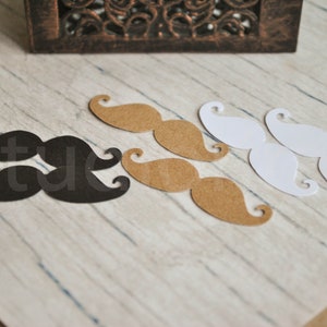 100 mustache  confetti | cut outs little man | mustache birthday party | mustache die cuts | baby boy announcement | stache