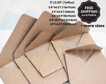 Lined Envelopes Set of 10 with flap Handmade 4 12 x 5 12 Lightweight Kraft Paper Colorful Patterned Modern Paper Linings