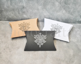 Boîtes d'emballage en papier, blanches, kraft ou noires, lot de 15