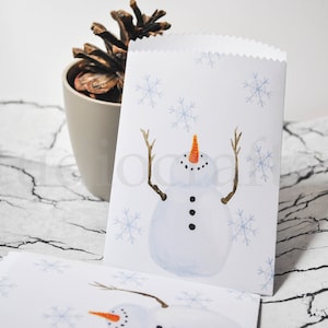 20 petits sacs en papier blanc de Noël | sacs de cartes-cadeaux | sacs de bonbons | sacs en papier licorne | mini sacs | paquets papier
