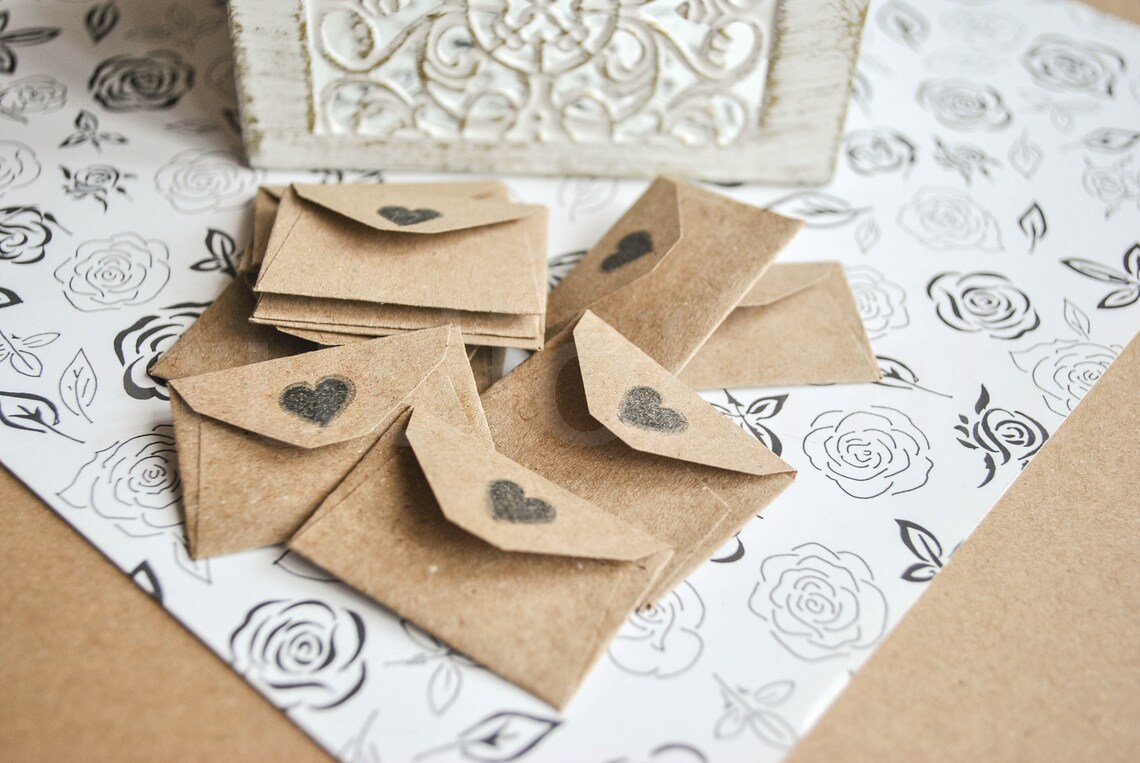 Mini envelopes 50 pc Very small paper envelopes Teeny tiny Etsy