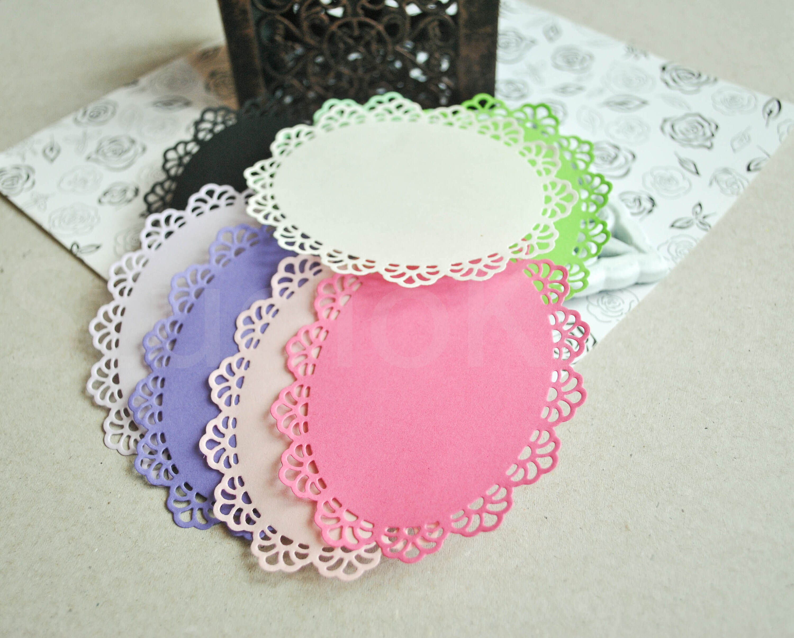 15 Paper oval doilies paper doily lace paper doily lace Etsy